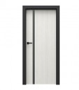 Двери Porta Loft 4.a, белый дуб и черная матовая коробка