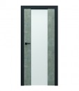 Двери Porta Loft 4.b, светлый бетон CPL и черная матовая коробка