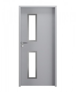 двери металлические Solid модель 5 для офисов RAL 7047