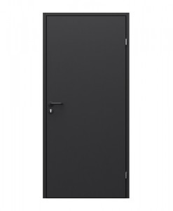 Металлические двери чёрные Ral 9005 для промышленных и технических помещений